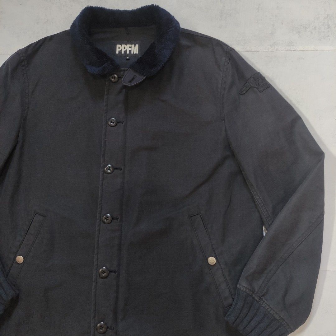 PPFM Deck Jacket (Category: Coats, Jackets and Outerwear) located in Bulacan. Submitted by thriftlockerph (Listing ID 1469603300, Image 2). Description: Lightweight Size: fits M Dimension: 28.5L 21.5W Condition: 9/10 Color rate: 8.5/10.