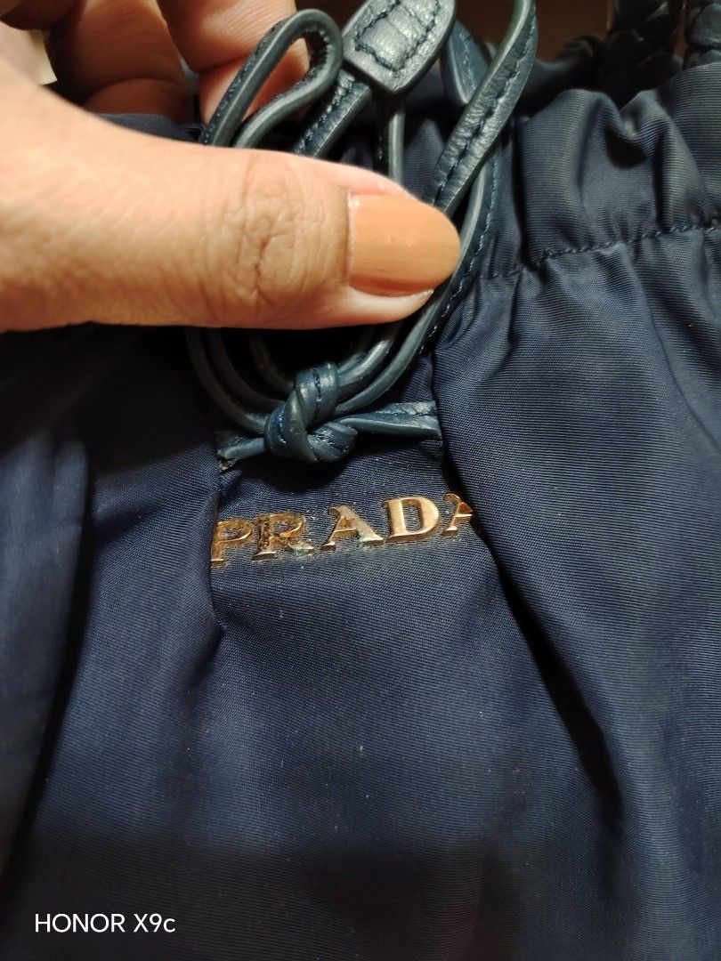 Prada Milano Blue Nylon Handbag (Category: Luxury Bags & Wallets) located in Bay. Submitted by silverhorse-59c851 (Listing ID 1469692311, Image 2). Description: ukay source good condition large size with minor issue sa handle nya..