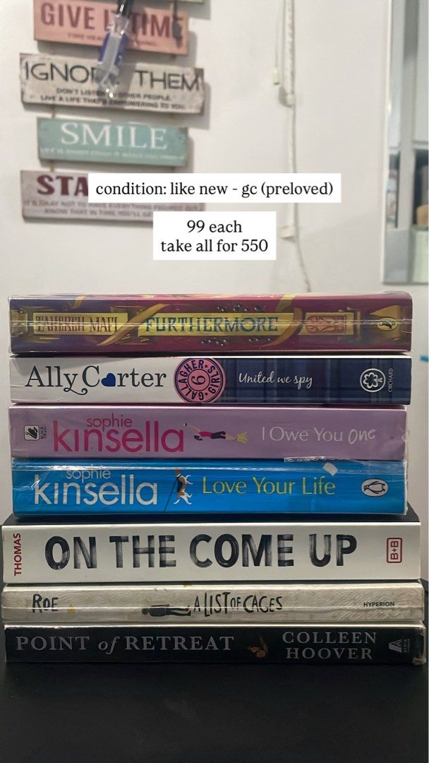 PRELOVED BOOKS (Category: Storybooks) located in General Trias. Submitted by followyourbliss_ (Listing ID 1469589216, Image 1). Description: - Mixed of pre-loved and brand new - From good to like new condition - Some have tanning, creases and foxing - Can send more photos and videos upon request - Payment first Location: Novaliches, QC MOP: GCash / Bank Transfers MOD: Same day delivery / Lalamove, Grab / Pick Up Shipping shouldered by the buyer .