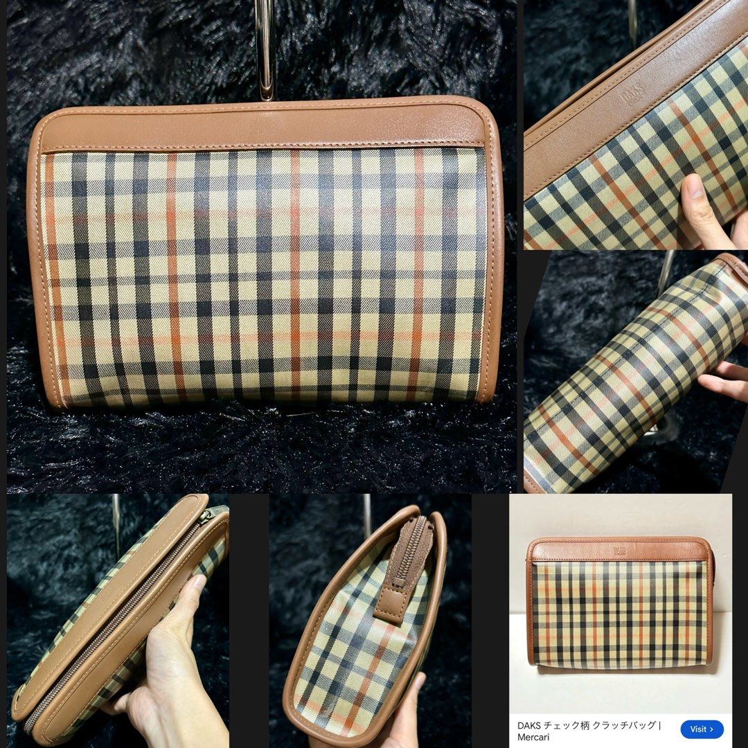 Preloved DAKS clutch bag original 💯 (Category: Belt bags, Clutches and Pouches) located in Caloocan City. Submitted by rqueenluxuryph (Listing ID 1469757067, Image 1). Description: Preloved DAKS clutch bag original 💯 Condition rate:9/10 Honest issue: no issue only sign of usage lang po .