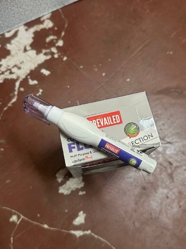 Prevailed Correction Pen/Fluid Specs: 12pcs/box (Category: Everything Else Others) located in Manila. Submitted by 09171479278_elsie. (Listing ID 1469600668, Image 1). Description: Prevailed Correction Pen/Fluid Specs: 12pcs/box.