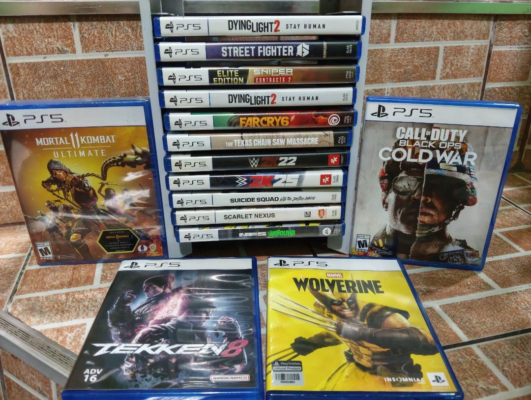 PS5 Games for sale (Category: PlayStation) located in Caloocan City. Submitted by jbfuenzalida27 (Listing ID 1469709913, Image 1). Description: ps5 games tested and working WWE 2k22- 700 WWE 2k25- 950 Suicide squad -900 Scarlet nexus -900 Need for speed unbound -900 Sniper Ghost Warrior contracts 2- 800 Farcry 6- 850 Texas chainsaw massacre -850 Dying light 2- 900 each Street fighter 6- 1,350 Mortal Kombat 11 ultimate (Brand new)- 1k Tekken 8- 1,