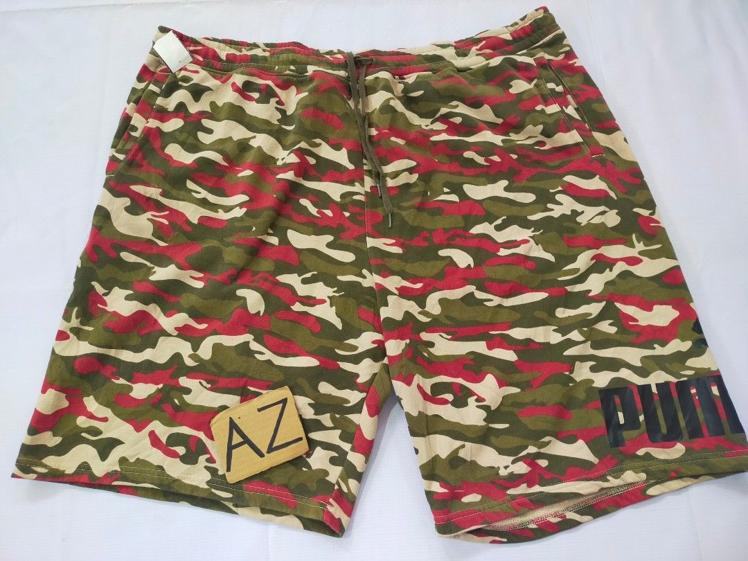 Puma Camouflage Print Shorts with Drawstring Waist (Category: Shorts) located in Paranaque City. Submitted by azbaraguir (Listing ID 1469716613, Image 3). Description: puma Size 48 to 52 may minimal issue lang ₱600 📍Paranaque city .
