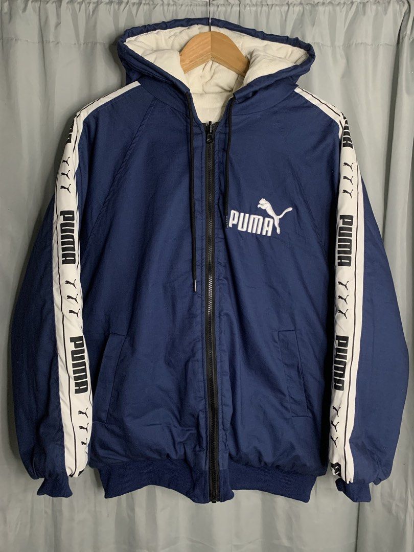 Puma reversible (Category: Coats, Jackets and Outerwear) located in Cabuyao City. Submitted by marcmateo112625 (Listing ID 1469700948, Image 2). Description: ⚠️ Please manage your expectations ⚠️ Color may vary due to lighting ⚠️ Legitimacy not guaranteed (thrifted item) 💳 Mode of Payment: GCash / GoTyme Bank 🚚 Courier: J&T Only 📍 Location: Cabuyao, Laguna 📩 Message me or request a video call for inquiries.
