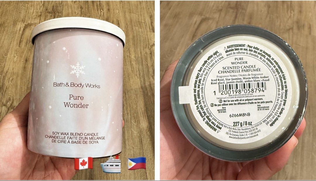 Pure Wonder Single wick candle (Category: Home Fragrance) located in Balungao. Submitted by kateee21 (Listing ID 1469577371, Image 2). Description: 📌📌📌 Available for PREORDER 🛳 Shipping from Canada 🇨🇦 to Philippines 🇵🇭 via sea cargo 📦; Local Shipping fee c/o buyer ✅ 💯 Original/ Authentic BBW Canada🇨🇦 store bought ✅ Soy Wax Blend Candle ✅ If you are interested and willing to wait, do not hesitate to DM us 😉.