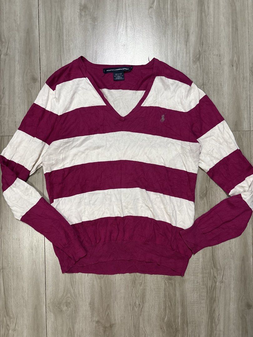 Ralph Lauren (Category: Longsleeves) located in Cavite. Submitted by cesxyyylll (Listing ID 1469586232, Image 1). Description: Like new Honest issue na laylay lang yung neck tag na alis sa kabilang tahi Over all like new .