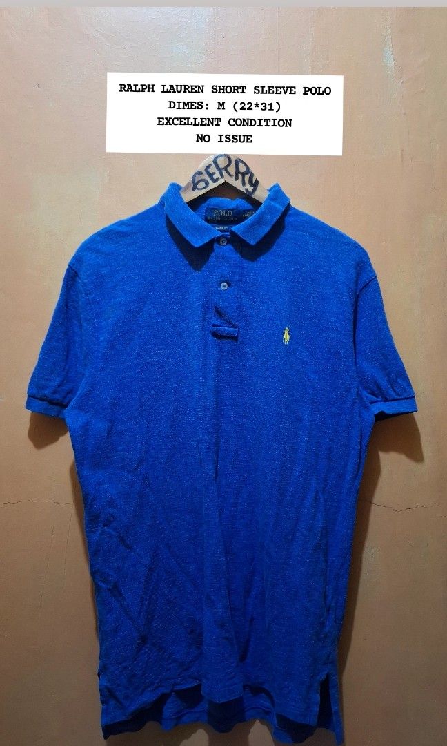 RALPH LAUREN SHORT SLEEVE POLO - SMALL (Category: Tshirts & Polo Shirts ) located in Manila. Submitted by bonaobrag55538 (Listing ID 1469627906, Image 1). Description: DIMES: 22*31 EXCELLENT CONDITION NO ISSUE.