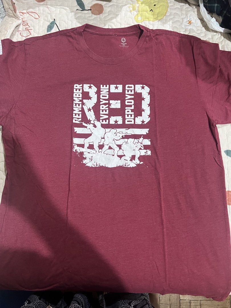 Red Amazon (Category: Tshirts & Polo Shirts ) located in Paranaque City. Submitted by arianem031087 (Listing ID 1469675768, Image 2). Description: Size Large Armpit to armpit 17 inches.