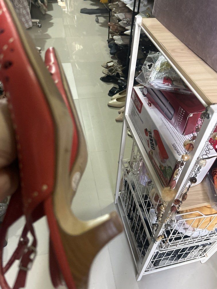 Red pointed toe slingback size 36 (Category: Heels) located in Cavite. Submitted by cecitrifthshop (Listing ID 1469626091, Image 3). Description: a pair of red, pointed-toe slingback high heels featuring a laser-cut or perforated floral miss alice brand good condition size 36 .