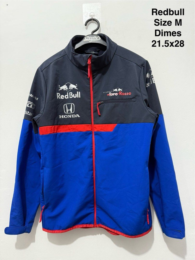 Redbull racing jacket (Category: Coats, Jackets and Outerwear) located in Sorsogon. Submitted by jovert_23alviz (Listing ID 1469695462, Image 1). Description: As new condition Size medium Dimes 21.5x28 Nonissue.