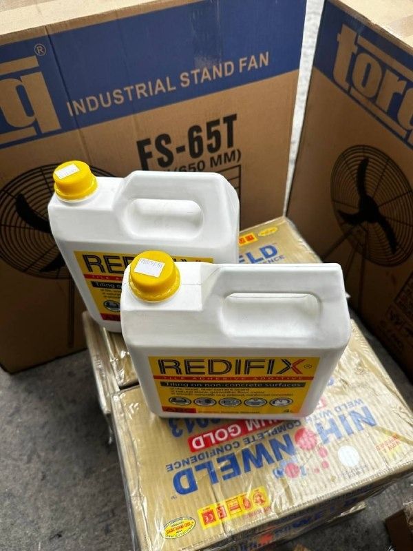 Redifix ABC Tiled Adhesive Additive Specs: 4L (Category: Everything Else Others) located in Manila. Submitted by 09171479278_elsie. (Listing ID 1469654008, Image 1). Description: Redifix ABC Tiled Adhesive Additive Specs: 4L.