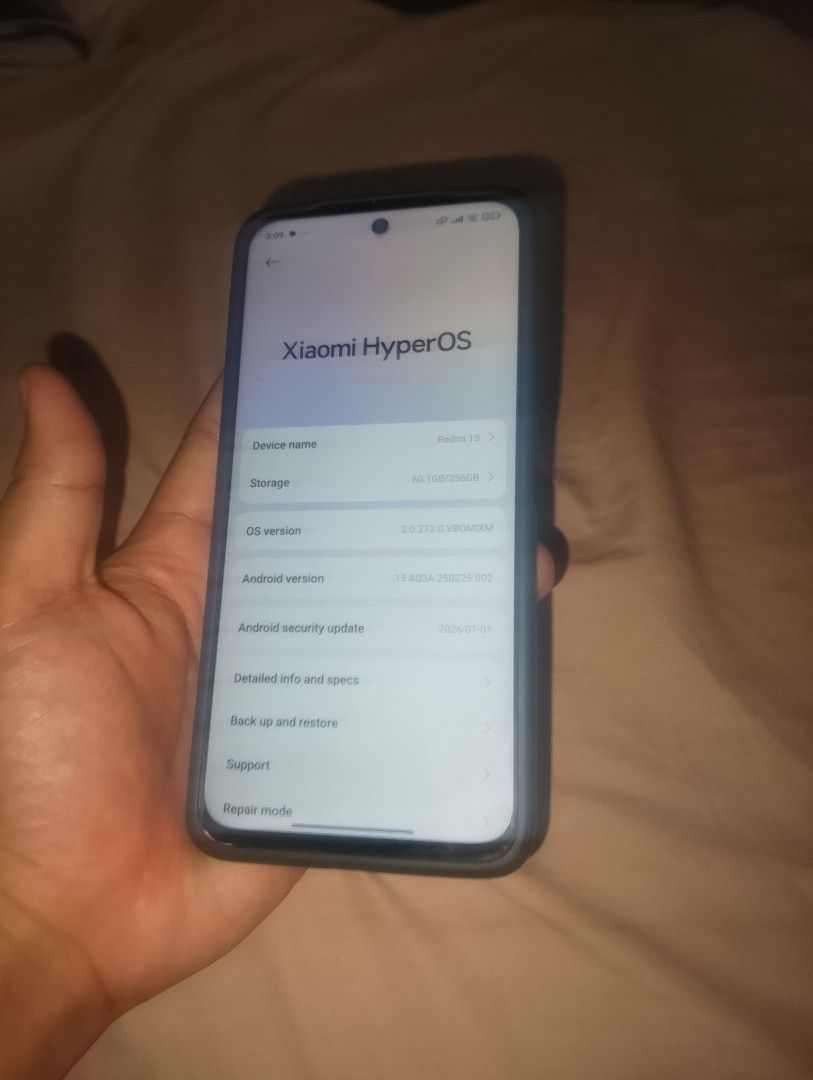 REDMI 15 COMPLETE WITH BOX 16RAM 256ROM (Category: Xiaomi) located in Subic. Submitted by liryoshop (Listing ID 1469746490, Image 1). Description: ALMOST 1 MONTH USED GOOD AS BRANDNEW COMPLETE WITH BOX 8+8=16GB 256GB 7000 MAH SUPER KUNAT.
