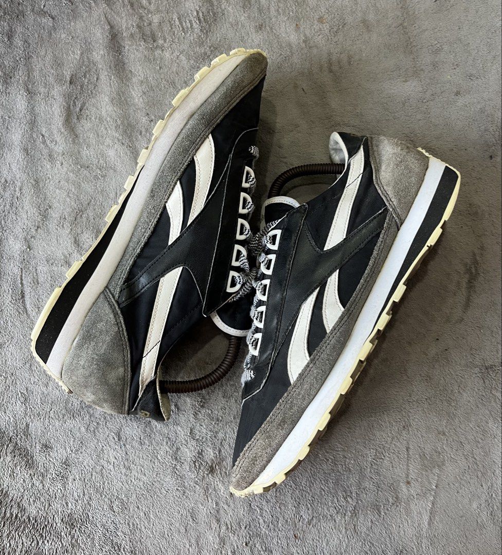 Reebok Classic Aztec | Size 8.5 mens (Category: Sneakers) located in General Trias. Submitted by zrchustle.604 (Listing ID 1469757505, Image 3). Description: Reebok Classic Aztec, an archival running model celebrated for its lightweight retro silhouette. Key Design Features • Colorway: Core black textile upper accented with off-white or cream vector stripes. • Material Mix: Built with a nylon and textile base layered alongside textured dark grey 