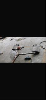 Car exhaust muffler and pipe wrapped in plastic, Car Accessories, Parts ...