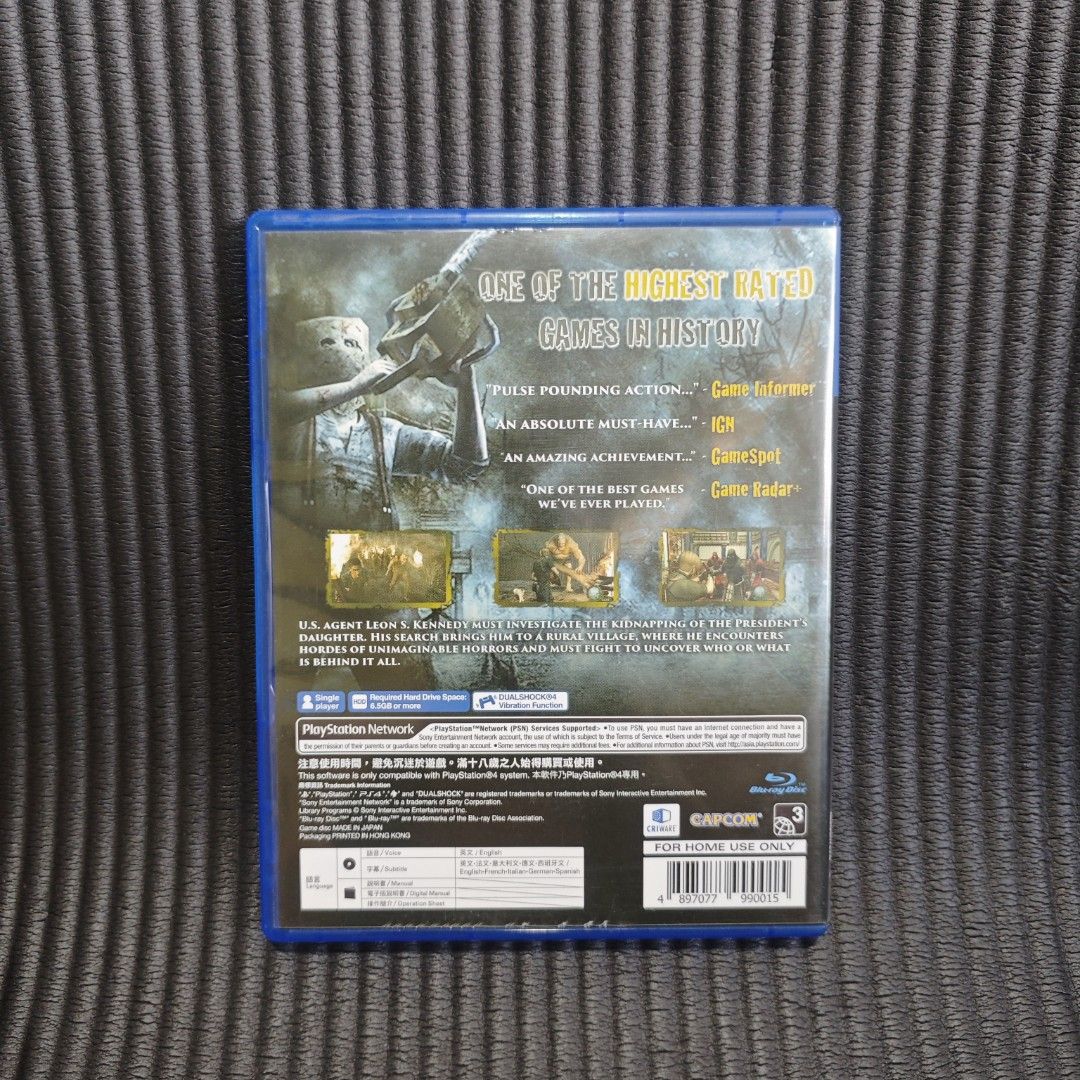 Resident Evil 4 PS4 Game (Category: PlayStation) located in Quezon City. Submitted by shopme_gadget30 (Listing ID 1469632583, Image 2). Description: kindly read the details first for sale fixed price good condition tested and working with Case and disc game compatible to ps4 /ps5 console R3 Region qc area meet up: sm north shipping fee must shoulder by the buyer via lalamove or grab payment: bdo/gcash happy gaming everyone.