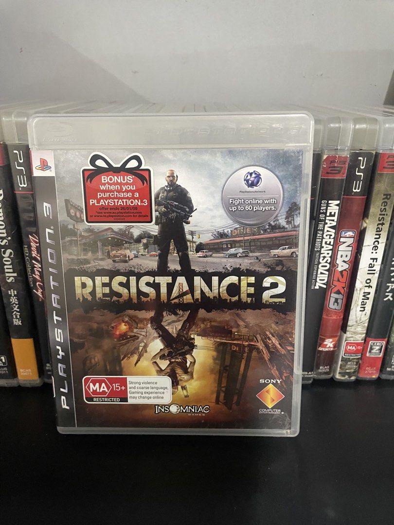 Resistance 2 (PS3) (Category: PlayStation) located in Marikina City. Submitted by jaysonceli (Listing ID 1469662103, Image 1). Description: Resistance 2 - tested & working - in excellent condition - includes original manual Price: 600.
