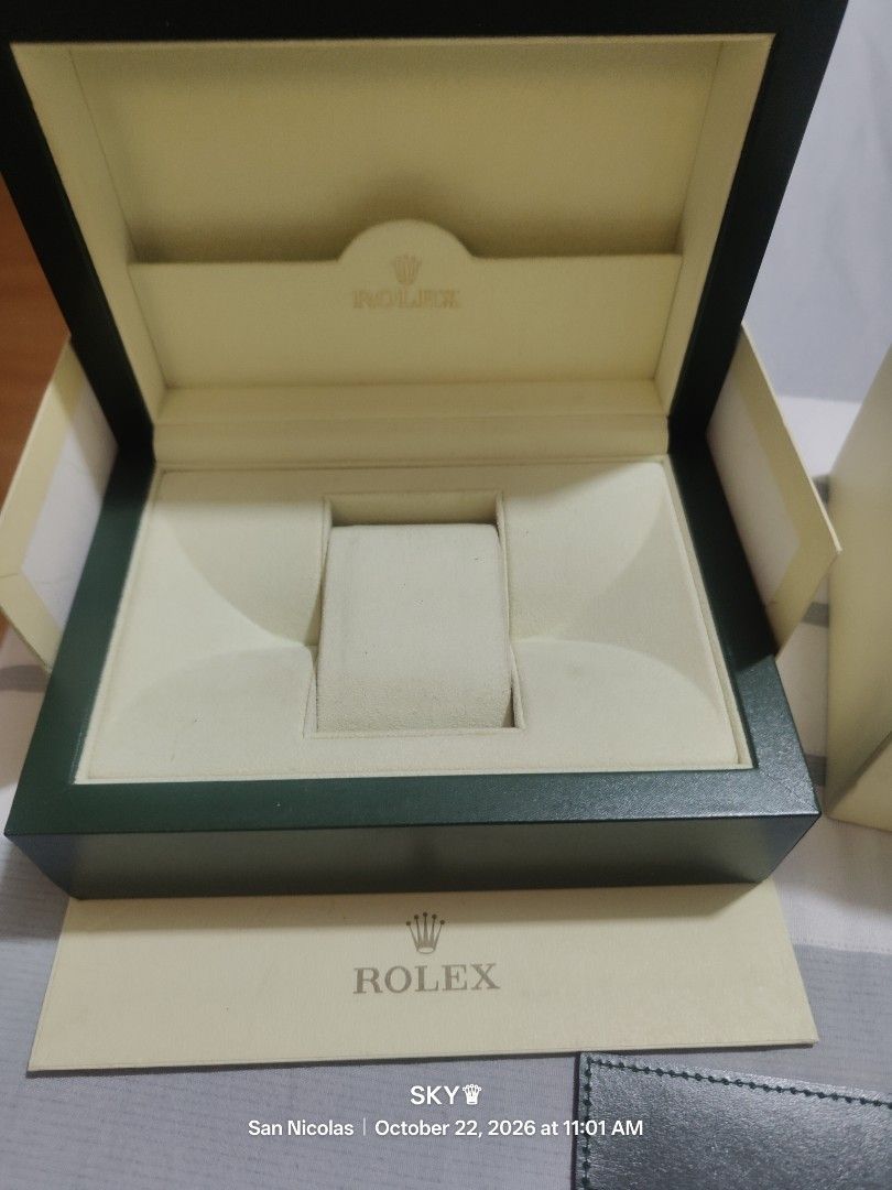 Rolex datejust two tone 2008 box set (Category: Luxury Watches) located in Quezon City. Submitted by sky_sale (Listing ID 1469712406, Image 3). Description: 2008 rolex TT Datejust box set note: fair condition only medium box period and year correct authentic .