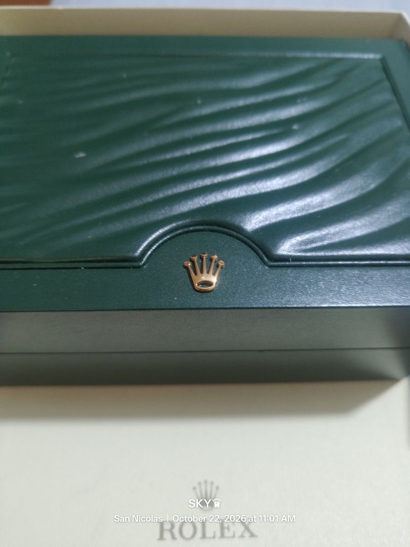 Rolex datejust two tone 2008 box set (Category: Luxury Watches) located in Quezon City. Submitted by sky_sale (Listing ID 1469712406, Image 2). Description: 2008 rolex TT Datejust box set note: fair condition only medium box period and year correct authentic .