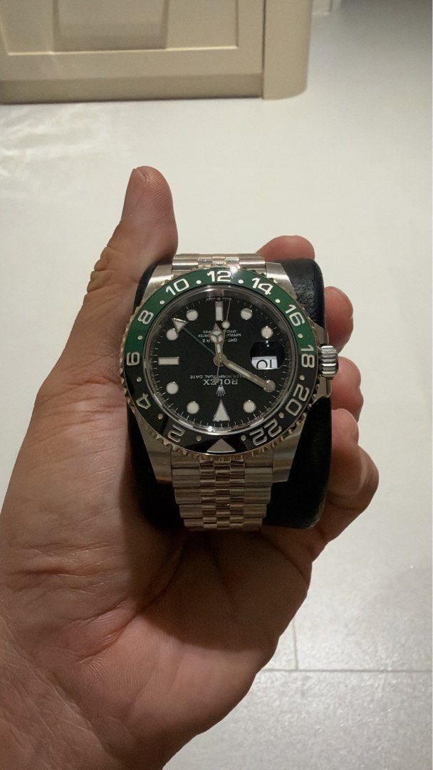 Rolex GMT-Master II Sprite Green Black Bezel Jubilee, Luxury, Watches ...