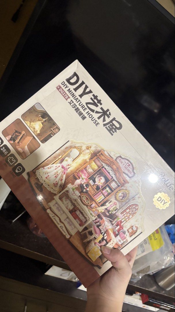 Rolife Robotime Tailoring Miniature Diy Set (Category: Lego & Building Sets) located in Manila. Submitted by noooneeee99 (Listing ID 1469725281, Image 1). Description: Bought it for 2k selling it for 1,150..