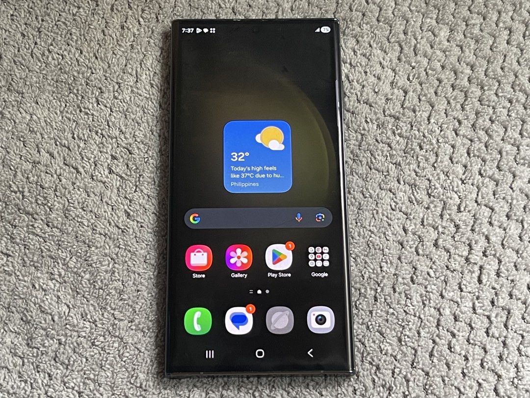 RUSH SAMSUNG S23 ULTRA 512GB (Category: Samsung) located in Manila. Submitted by thegreatfones (Listing ID 1469757389, Image 3). Description: RUSH SAMSUNG S23 ULTRA NTC DUAL SIM OPENLINE 512GB VERSION HAIRLINE CRACK D PANSIN D KITA SA DARKMODE TEMPERED GLASS INSTALLED D PANSIN PARA SA PRAKTIKAL PO FOR PHOTOGRAPHY CAM ENTHUSIASTS FLAGSHIP 200MP QUAD CAM FLAGSHIP SNAPDRAGON 8 gen 2 SPEN WITH CAM REMOTE CONTROL 512GB + 12GB RAM BIG BATTERY 5000mah A