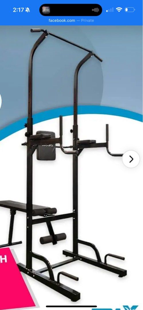 [RUSH] Trax Power Tower with bench (Category: Cardio & Fitness Machines) located in Makati City. Submitted by authenticluxurygoodsss (Listing ID 1469740270, Image 1). Description: Pick up location: Santa Rosa Laguna Book your own courier ALL DETAILS POSTED ALL PHOTOS POSTED FIXED PRICE - Barely used - Pls check photos for physical condition of item - Cannot disassemble .