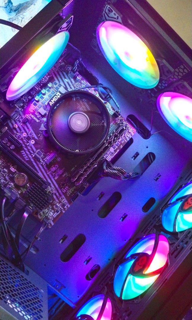 Ryzen 5 3400G (Category: Desktops) located in San Fernando. Submitted by amazon_ph (Listing ID 1469660437, Image 3). Description: ✅Amd Ryzen 5 3400G Processor Bnew ✅Msi A520M A Pro Motherboard Bnew ✅Avixer RGB DDR4 Ram 2x4GB 8GB 2666mhz ✅120 SSD Storage ✅Keytech Thunderbolt 800WattsPSU Bnew ✅Coolman Full ATX Gaming Casing with 6 RGB Fan Bnew With OS Windows 11 & Microsoft Office 2019 Professional NO ISSUE GAGAMITIN NALANG ‼️Location: San Fernando