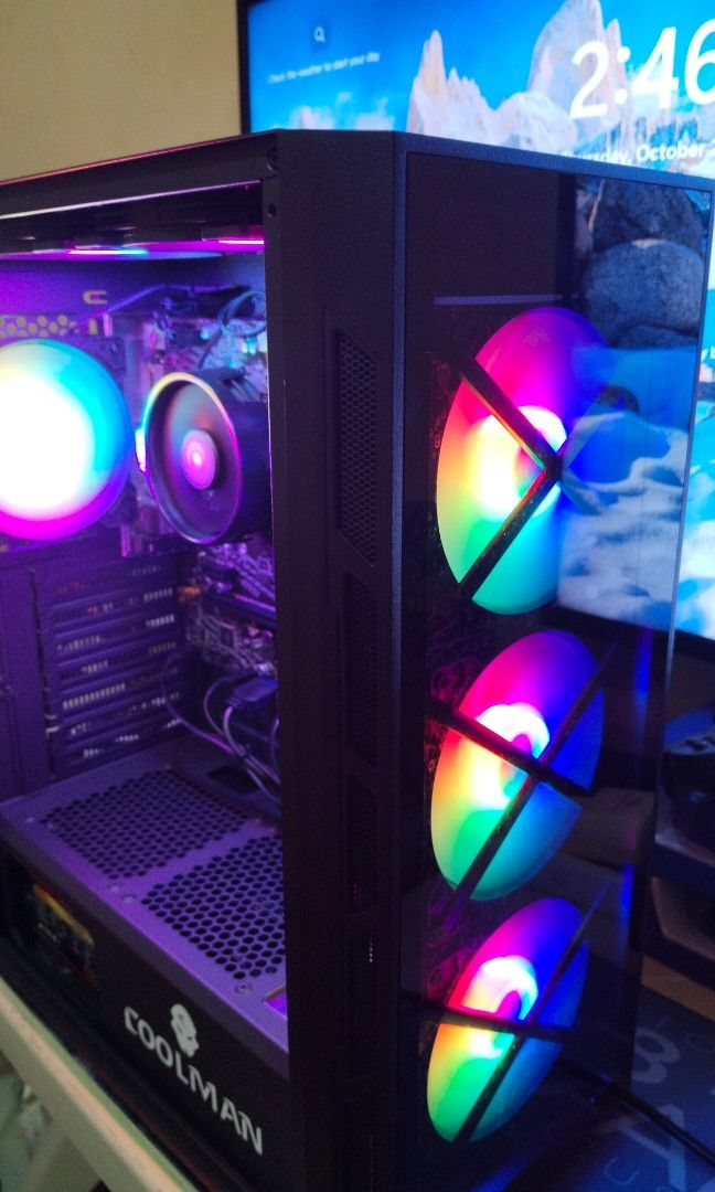 Ryzen 5 3400G (Category: Desktops) located in San Fernando. Submitted by amazon_ph (Listing ID 1469660437, Image 1). Description: ✅Amd Ryzen 5 3400G Processor Bnew ✅Msi A520M A Pro Motherboard Bnew ✅Avixer RGB DDR4 Ram 2x4GB 8GB 2666mhz ✅120 SSD Storage ✅Keytech Thunderbolt 800WattsPSU Bnew ✅Coolman Full ATX Gaming Casing with 6 RGB Fan Bnew With OS Windows 11 & Microsoft Office 2019 Professional NO ISSUE GAGAMITIN NALANG ‼️Location: San Fernando