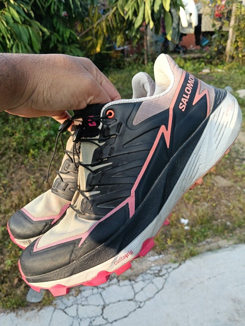 Running Poth Salomon Trail Running Shoes Pink Black, Women's Fashion, Footwear ...
