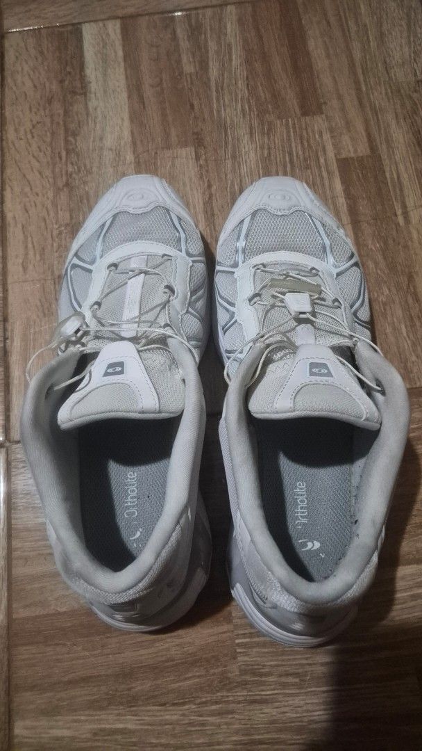 Salomon XT-Whisperer White Lunar Rock (Category: Sneakers) located in Taguig. Submitted by paulryanvillaruel (Listing ID 1469678293, Image 1). Description: Salomon XT-Whisper White/White/White No Box US 11 UK 10.5 Used, no issues Slight dirt marks due to usage, all in all, good condition.