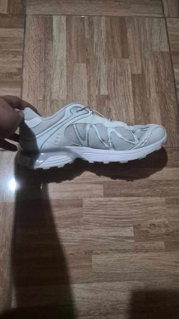 Salomon XT-Whisperer White Lunar Rock (Category: Sneakers) located in Taguig. Submitted by paulryanvillaruel (Listing ID 1469678293, Image 2). Description: Salomon XT-Whisper White/White/White No Box US 11 UK 10.5 Used, no issues Slight dirt marks due to usage, all in all, good condition.