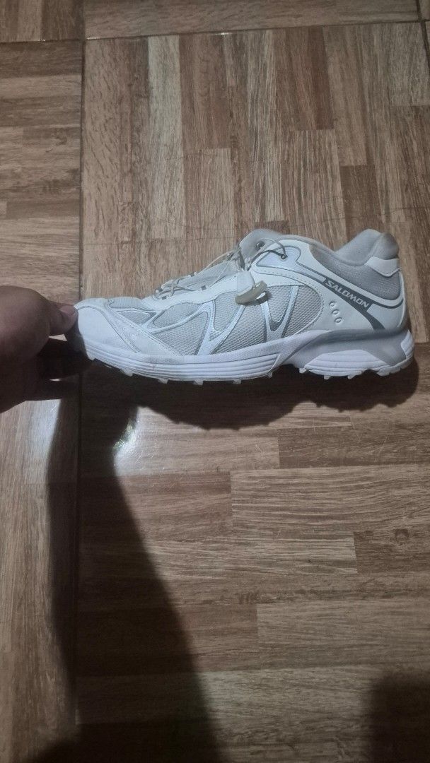 Salomon XT-Whisperer White Lunar Rock (Category: Sneakers) located in Taguig. Submitted by paulryanvillaruel (Listing ID 1469678293, Image 3). Description: Salomon XT-Whisper White/White/White No Box US 11 UK 10.5 Used, no issues Slight dirt marks due to usage, all in all, good condition.