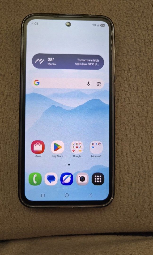 Samsung A55 5G 128GB for sale (Category: Samsung) located in Alfonso. Submitted by gracielle10 (Listing ID 1469648564, Image 1). Description: RFS: upgraded into S26 Bought this sometime April last year. No issue, no scratches. New tempered glass and case. Comes with charger only..