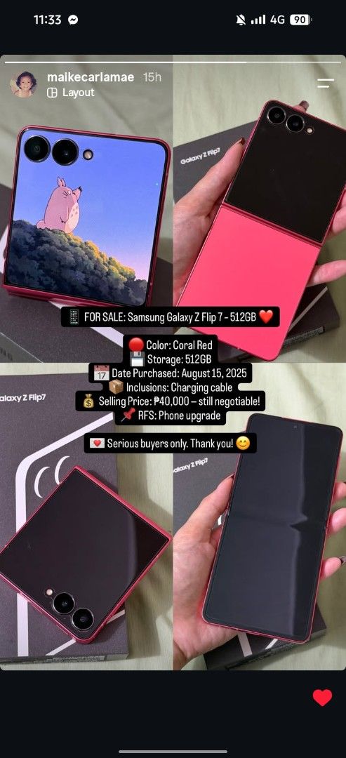 Samsung Galaxy Z Flip (Category: Samsung) located in Manila. Submitted by gurlstone09 (Listing ID 1469598754, Image 1). Description: 💯% Original .