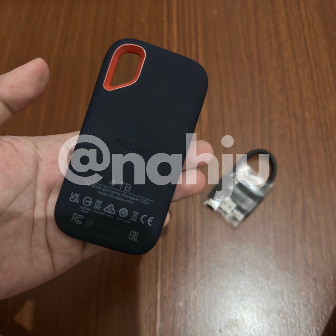 SanDisk Extreme PRO Portable SSD - 4TB (Category: Hard Disks & Thumbdrives) located in Quezon City. Submitted by nahju (Listing ID 1469737278, Image 2). Description: • Opened but never been used (I misplaced the box) • 100% health • with USB cable • Extra SSD - shipping via lalamove or lbc only - bank transfer payment only ^__^.