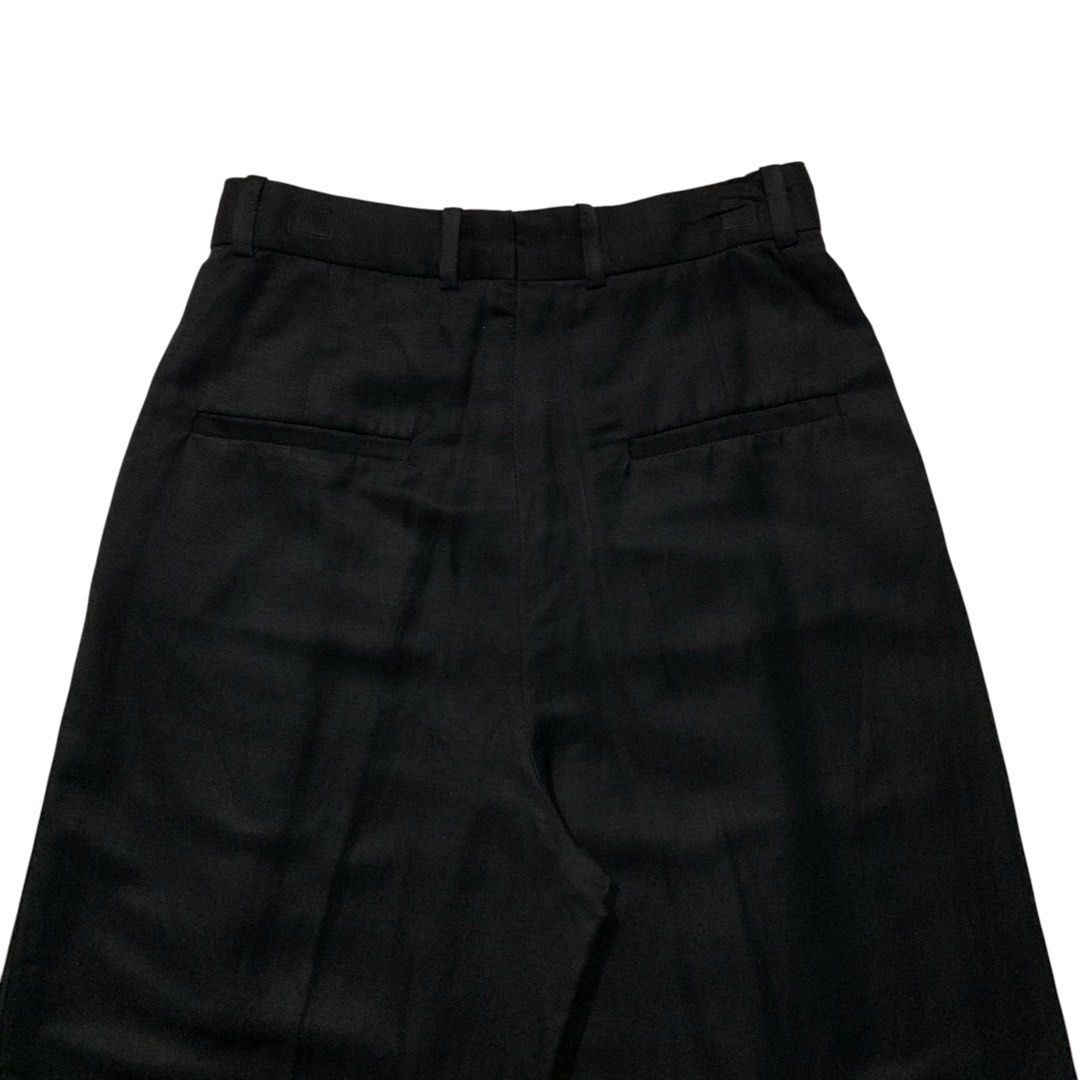 Sandro Satin Pleated Wide Leg Trouser (Category: Other Bottoms) located in Baguio. Submitted by thesecretshop_ph (Listing ID 1469669997, Image 3). Description: Size: 36 Lenght: 39” Waist: 26”-27” Thighs: 12” Leg Opening : 9” Issue: -.