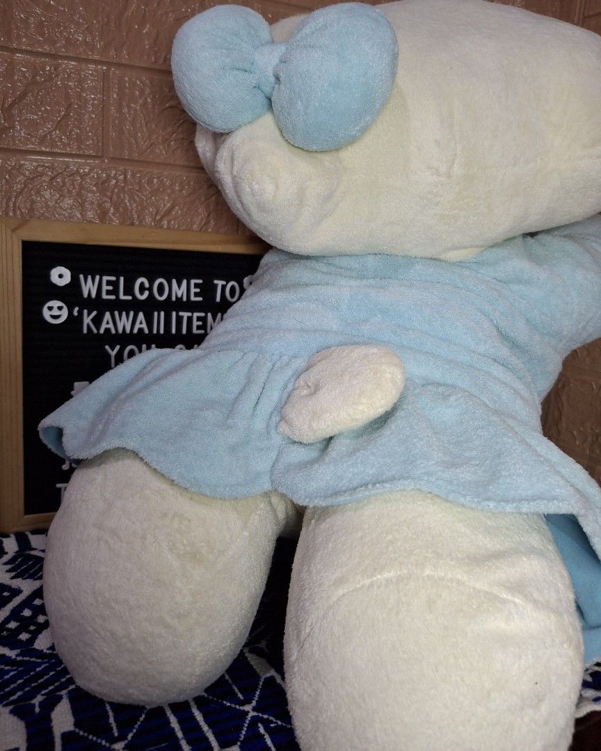 Sanrio Hello Kitty Laying Down Holding Bear Human Size Plush Toy (Category: Plushies & Soft Toys) located in Bulacan. Submitted by kawaii_items_stuffed_toys (Listing ID 1469743921, Image 3). Description: Preloved From japan box Flaws (Cut Etiketa & Stain) Sanrio Eikoh Hello Kitty Laying Down Holding Bear Human Size Huggable Height 13inches/33cm Lenght 12inches/31cm Width 24inches/61cm Just message me if you ever want to see more pictures of the i
