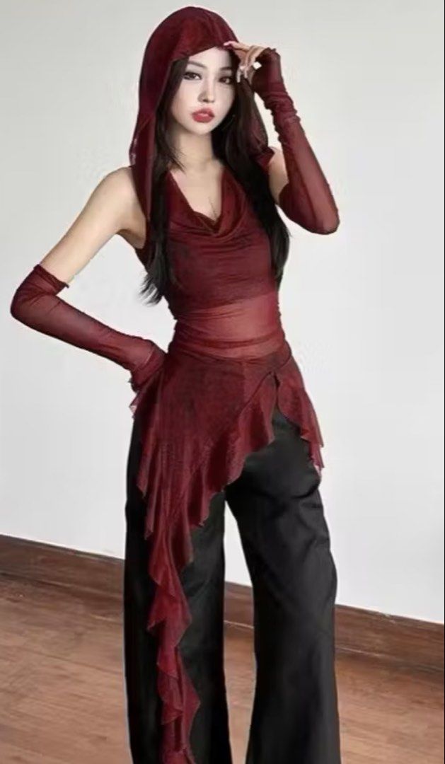 Scarlet Witch Cosplay Costume Full Set (Category: Sets or Coordinates) located in Manila. Submitted by rcxio (Listing ID 1469654202, Image 2). Description: - Complete Scarlet Witch cosplay set (never used) - Includes red cowl top, mesh long sleeves, skirt & scarlet witch tiara from Redesign - Ideal for Halloween, conventions, and costume parties -SIZE: Fits S-M RFS: got a new costume for halloween.