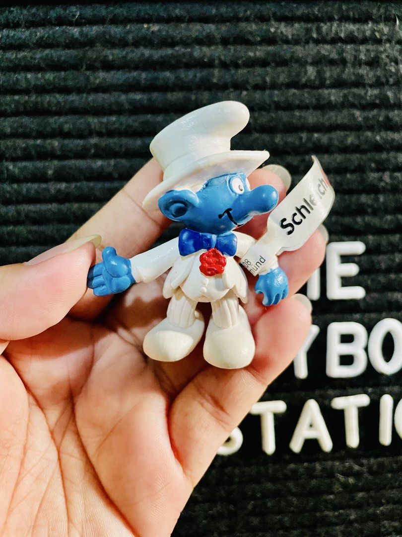 Schleich Bridegroom Smurf Figure (Category: Kids Toys) located in Rizal. Submitted by kim.gnzls (Listing ID 1469587546, Image 2). Description: From Japan Box Brand new. Pm for more detailsu (WYSIWYG) Ty The ▪ Seabank/Maribank Payment ▪ Flash\JNT\Lalamove 📍 Rodriguez, Rizal.