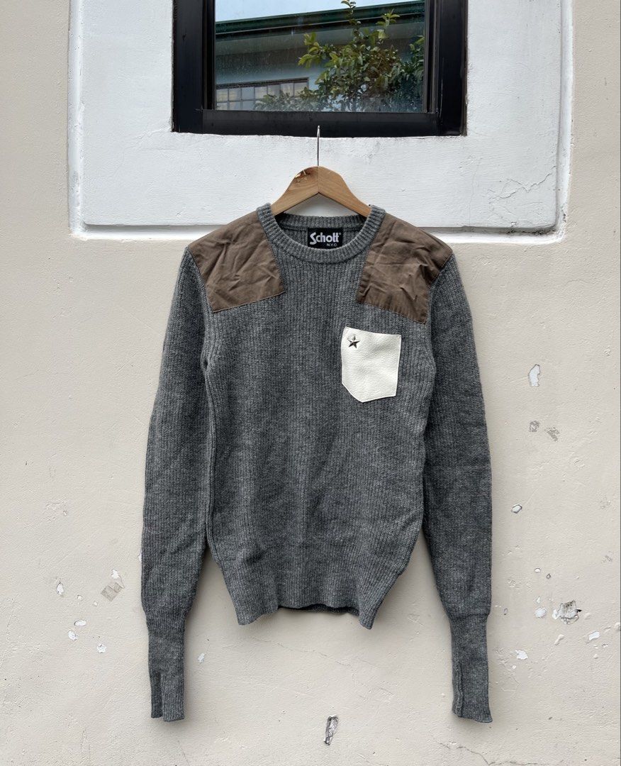 SCHOTT KNIT SWEATER (Category: Coats, Jackets and Outerwear) located in Baguio. Submitted by closetgc.clothingshop (Listing ID 1469609854, Image 1). Description: Schott nyc knit sweater Best fit medium like new condition .