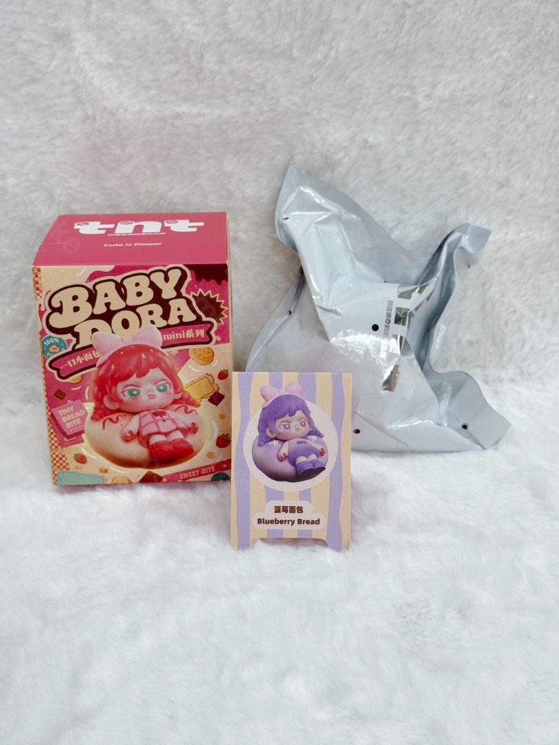 [SEALED] BABY DORA Tiny Bread Bite Series Mini Blind Box (Category: Designer & Blind Box Toys) located in Paranaque City. Submitted by mingooshake (Listing ID 1469750628, Image 3). Description: ON HAND | SEALED FOIL | COMPLETE INCLUSIONS (card and box) RFS: Not prio 350 EACH TAKE ALL - 800 ONLY MOP: Gcash/Maya/BDO/Unionbank (PAYO) MOD: SDD Lalamove/Grab | J&T (SF shouldered by buyer) 📍 Loc: San Martin de Porres, Paranaque (near Arca South, Tagui