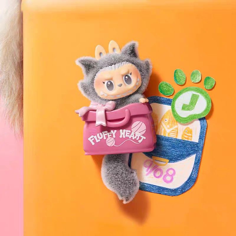 [SECRET RARE! POPMART] LABUBU THE MONSTERS CAT MODE ON FRIDGE MAGNET ...