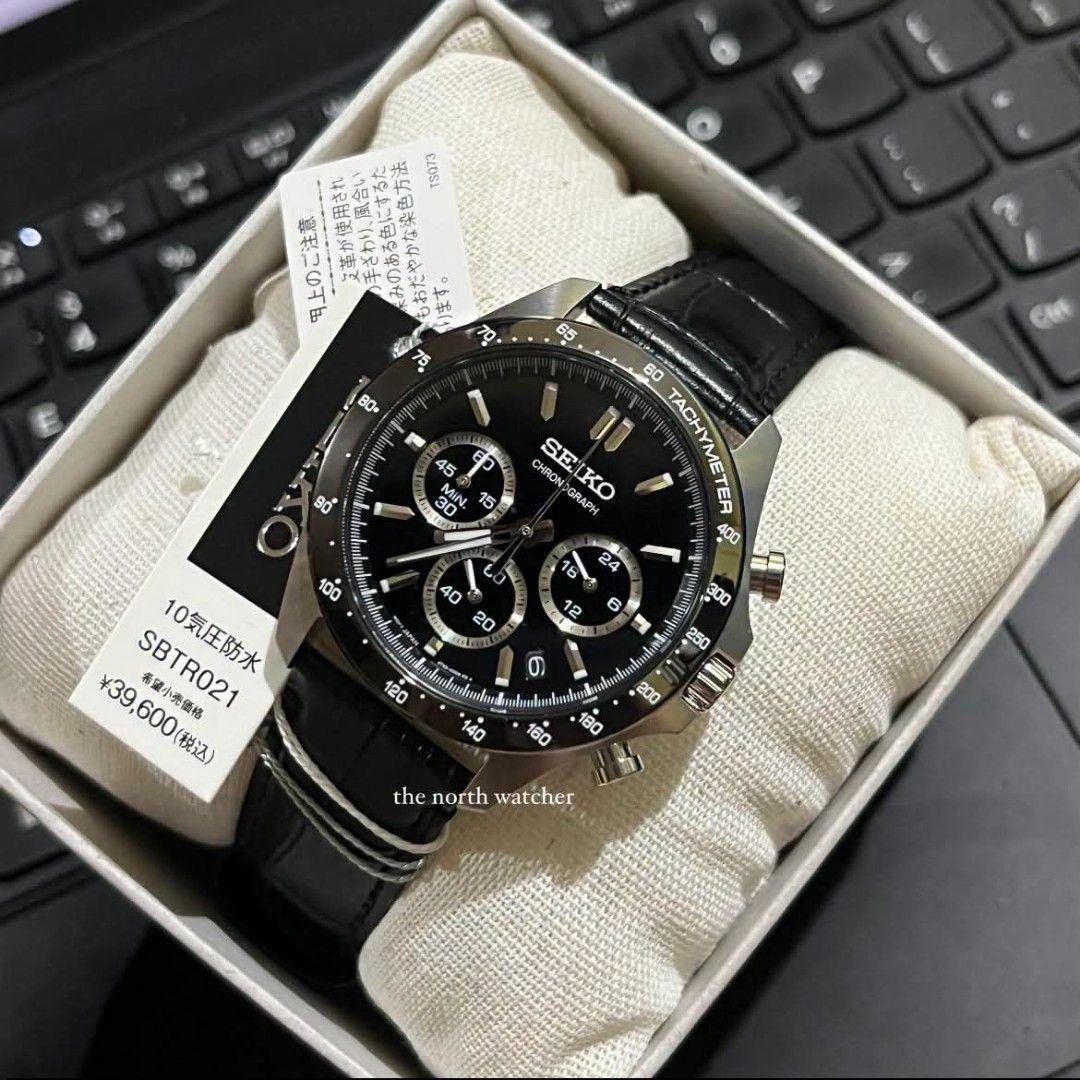 Seiko Chronograph SBTR021 Japan Release (Category: Men's Watches) located in San Fernando. Submitted by lu.cent (Listing ID 1469587226, Image 2). Description: Seiko SBTR021 Leather 🔥 Japan release JDM Chronograph 🇯🇵 ✅ 8,500 only! Brand New, Complete Inclusion Open for COD or COP (4h dp only) La Union Meet ups (SFC or San Juan).