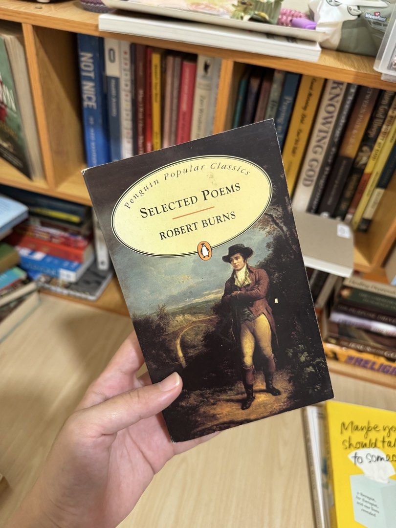 Selected Poems Robert Burns Penguin Popular Classics (Category: Storybooks) located in Quezon City. Submitted by mm_dxm (Listing ID 1469590328, Image 1). Description: - Title: Selected Poems by Robert Burns - Publisher: Penguin Popular Classics - Format: Paperback - Condition: Clean cover with yellowed page edges due to age and storage - Ideal for: Poetry lovers and book collectors - Mode: Trusted Carousell seller, fast shipping available.