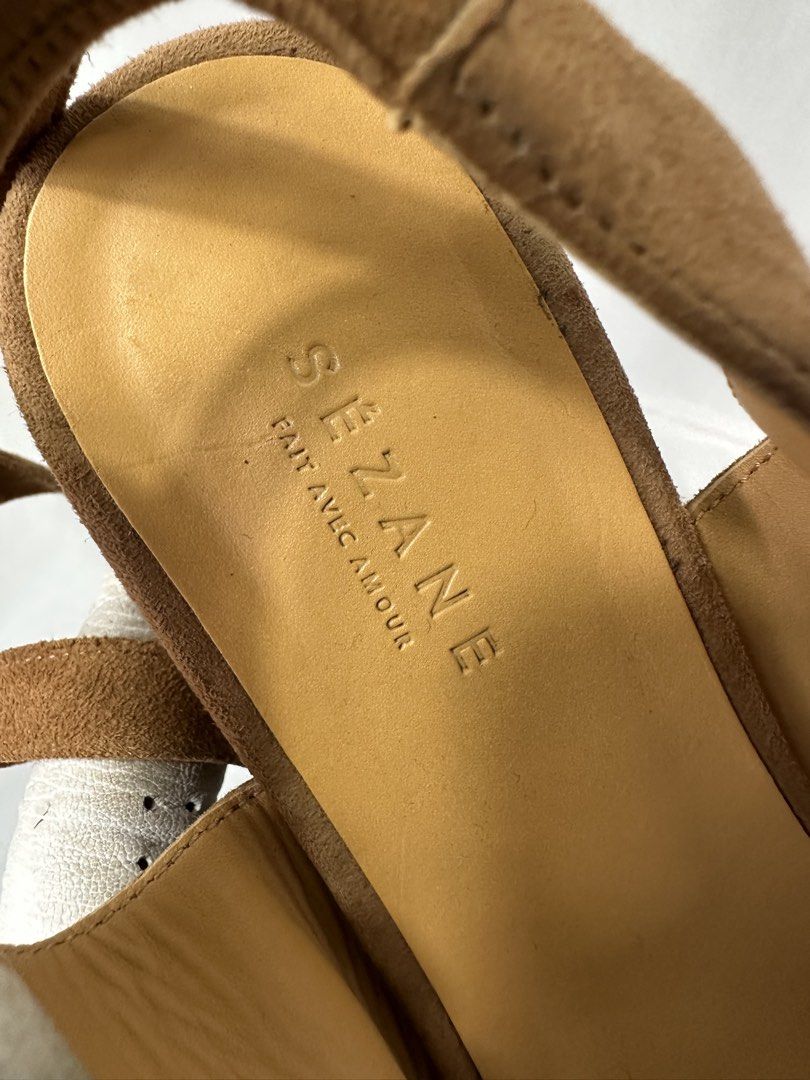 Sezane Ballerina Long Strap Sandal (Category: Sandals) located in Cabanglasan. Submitted by thefashiongarage.co (Listing ID 1469602950, Image 3). Description: Title - Seźane Model/Name - Ballerina Long Strap Sandal Size on Tag - 36 Euro Conditiion - Excellent Condition with no major issue Category- Casual/Formal Fitting - True to size Made in - Portugal Material - Leather Suade Color - Brown Design - Long Strap Year - Inclusion - Note - All sales