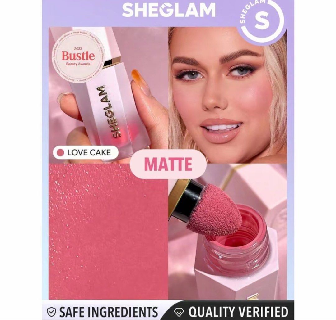 SHEGLAM Liquid Blush Love Cake (Category: Makeup) located in Caloocan City. Submitted by swiftcloud506 (Listing ID 1469621949, Image 3). Description: - Brand: SHEGLAM - Product: Color Bloom Liquid Blush - Shade: Love Cake - never used, swatched only rfs: double checkout.