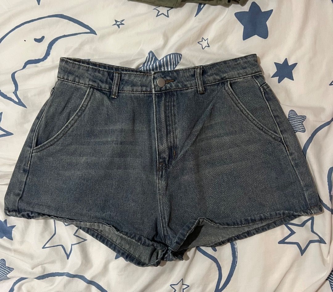 Shein Denim Shorts - Size XXL (Category: Shorts) located in Quezon City. Submitted by horangidee (Listing ID 1469659448, Image 1). Description: 🩵 Runs small. See pictures for measurements. Used only a couple of times!.