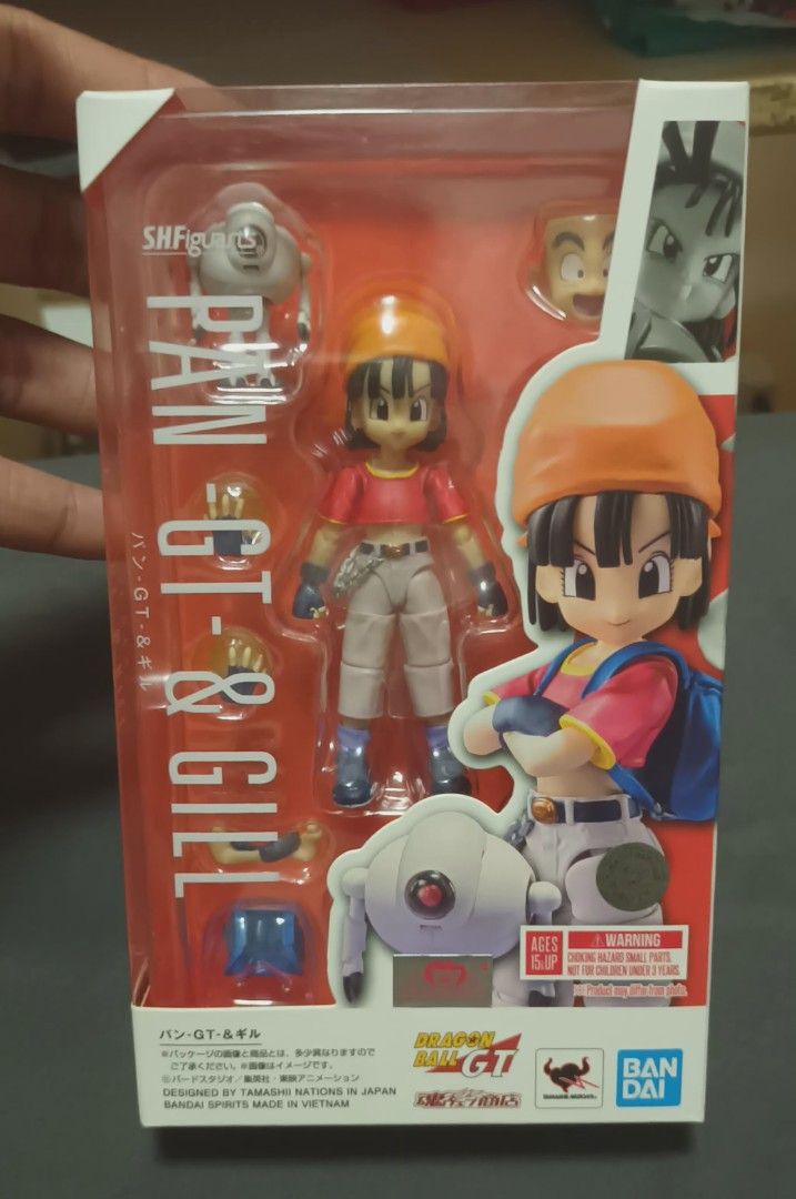 SHF Pan GT and Gill (Category: Figurines & Statues) located in Muntinlupa City. Submitted by migufan122334 (Listing ID 1469707391, Image 1). Description: All complete accessories with brown box, firm price, no trade. Goes well with other shfiguarts dragonball Gcash Lalamove Jnt .