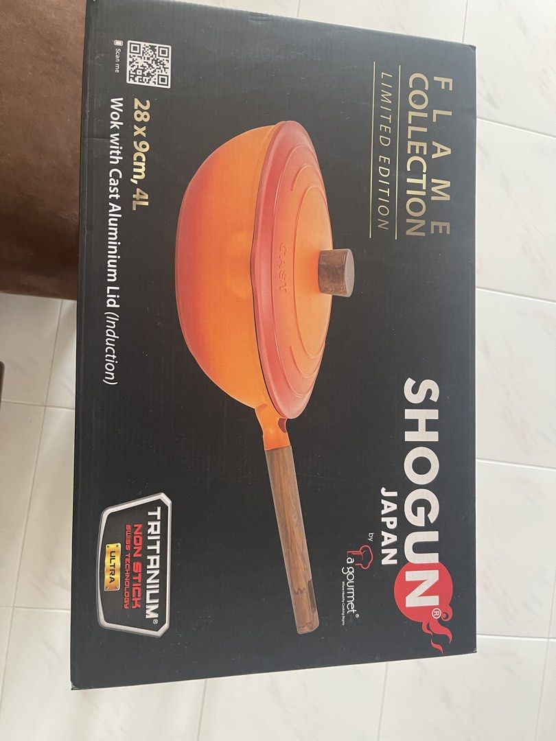 Shogun Japan Flame Collection Wok with Cast Aluminium Lid, Furniture ...