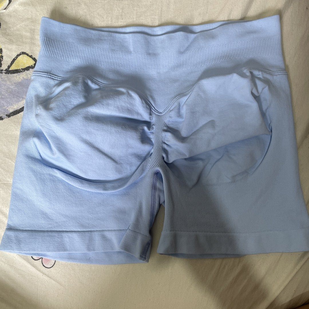 size small sky light blue shorts gym butt scrunch (Category: Shorts) located in Quezon City. Submitted by leocurations (Listing ID 1469735893, Image 2). Description: .